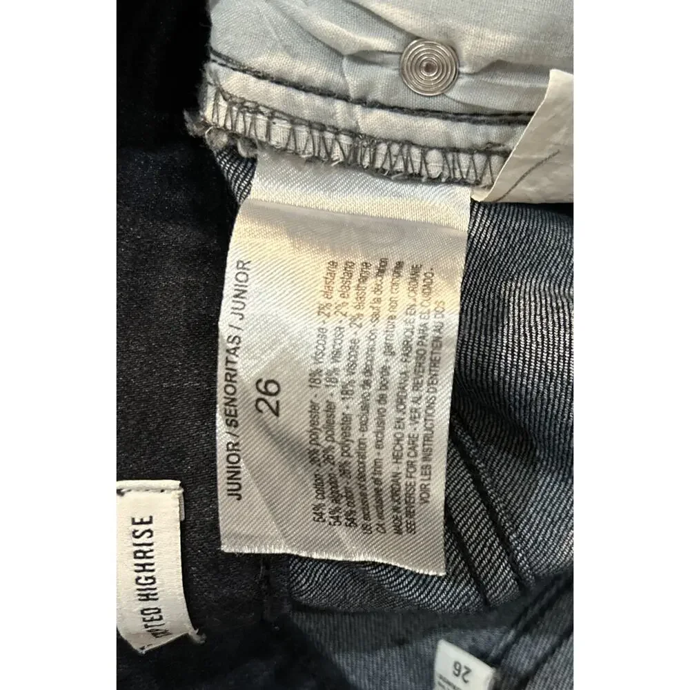 William Rast Women’s Gray Wax Coated Reptile Print Sculpted High Jeans Size 26_10